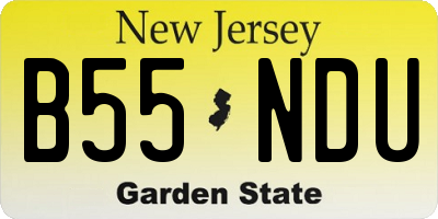 NJ license plate B55NDU