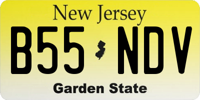 NJ license plate B55NDV