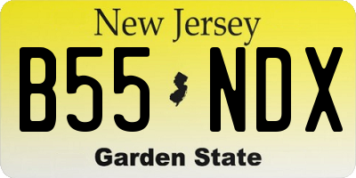 NJ license plate B55NDX