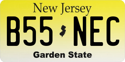 NJ license plate B55NEC