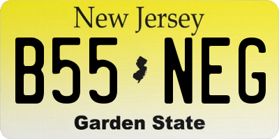 NJ license plate B55NEG