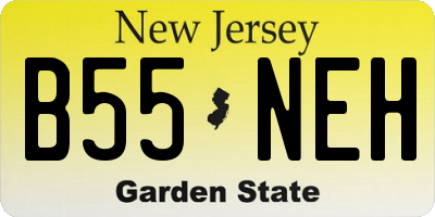 NJ license plate B55NEH