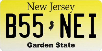 NJ license plate B55NEI
