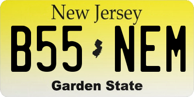 NJ license plate B55NEM