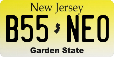 NJ license plate B55NEO