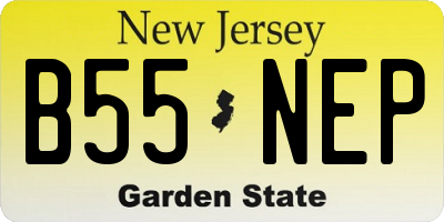 NJ license plate B55NEP