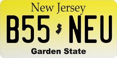 NJ license plate B55NEU