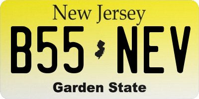 NJ license plate B55NEV