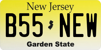 NJ license plate B55NEW
