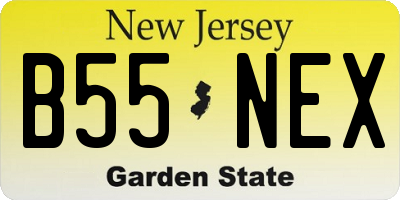 NJ license plate B55NEX