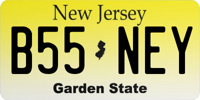 NJ license plate B55NEY
