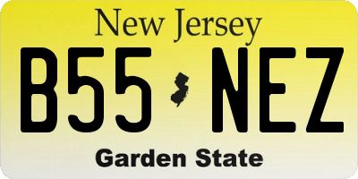 NJ license plate B55NEZ