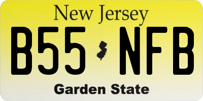 NJ license plate B55NFB
