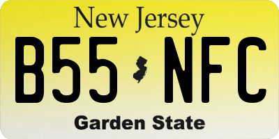 NJ license plate B55NFC