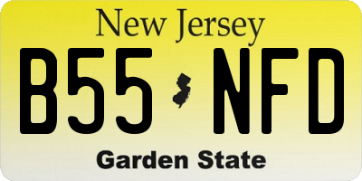 NJ license plate B55NFD
