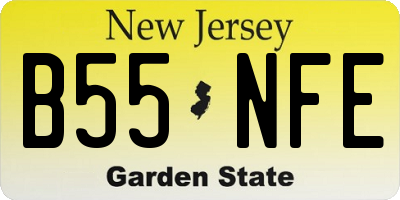 NJ license plate B55NFE