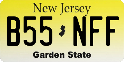 NJ license plate B55NFF