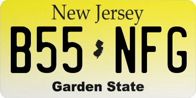 NJ license plate B55NFG