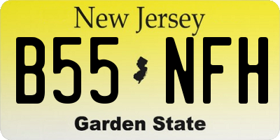 NJ license plate B55NFH