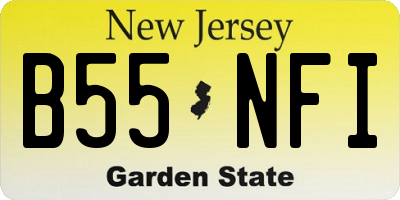 NJ license plate B55NFI