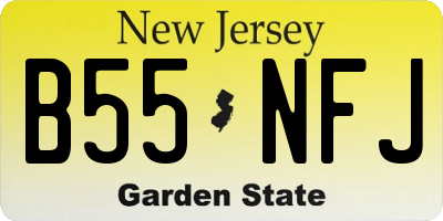 NJ license plate B55NFJ