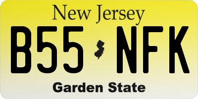 NJ license plate B55NFK