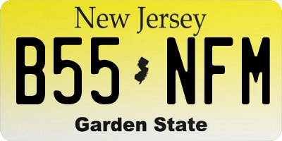 NJ license plate B55NFM