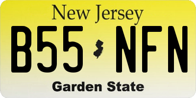 NJ license plate B55NFN