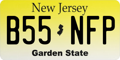 NJ license plate B55NFP