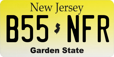 NJ license plate B55NFR
