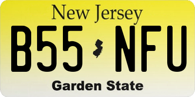 NJ license plate B55NFU