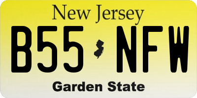 NJ license plate B55NFW