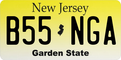 NJ license plate B55NGA