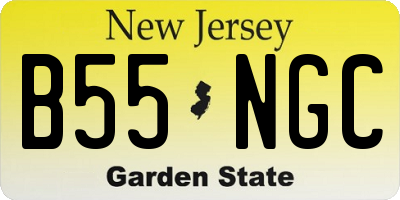 NJ license plate B55NGC