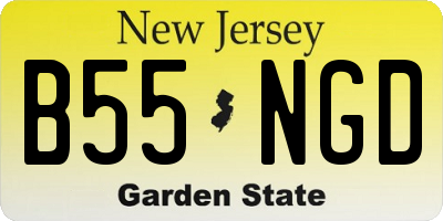NJ license plate B55NGD