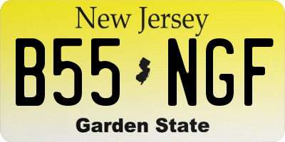 NJ license plate B55NGF