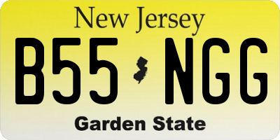 NJ license plate B55NGG