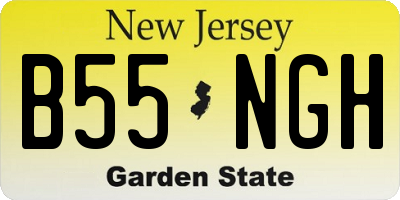 NJ license plate B55NGH