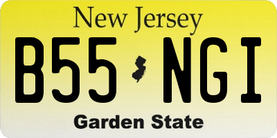 NJ license plate B55NGI