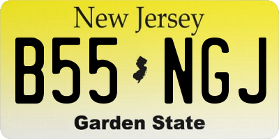 NJ license plate B55NGJ