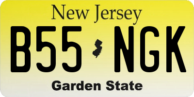 NJ license plate B55NGK