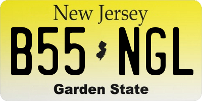 NJ license plate B55NGL