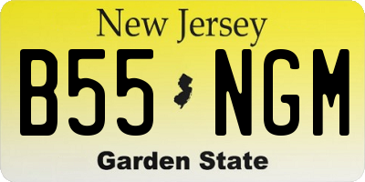 NJ license plate B55NGM