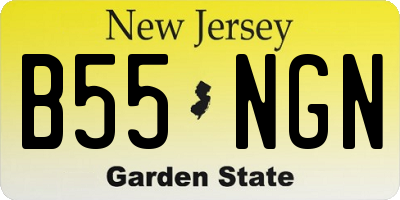NJ license plate B55NGN