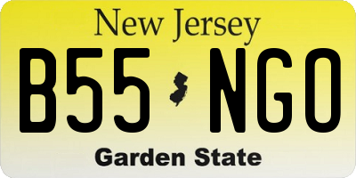 NJ license plate B55NGO
