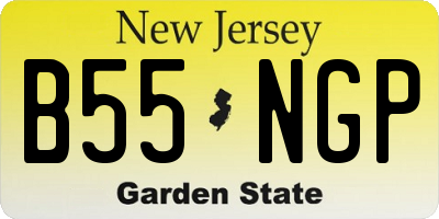 NJ license plate B55NGP
