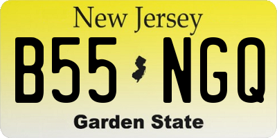 NJ license plate B55NGQ