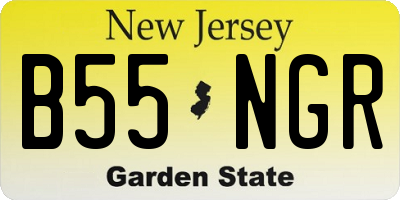 NJ license plate B55NGR