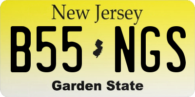 NJ license plate B55NGS