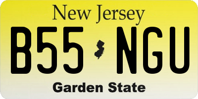 NJ license plate B55NGU